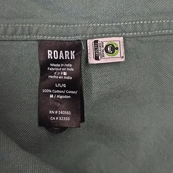 Roark Green Casual Button Down Shirt - Picture 9 of 10